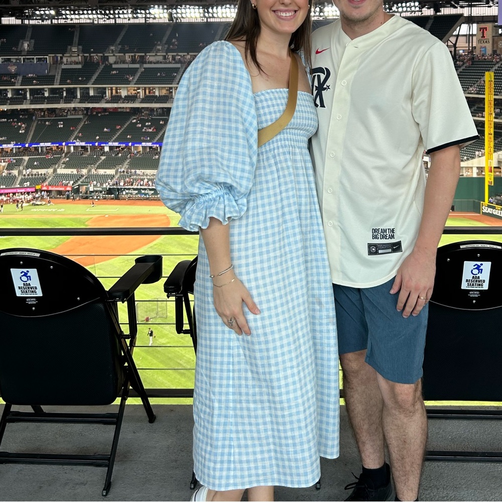 Sleeper Light Blue and White Gingham Dress